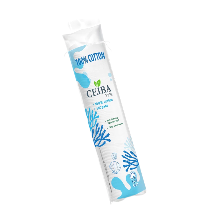 Bông tẩy trang Ceiba 100% chất liệu cotton 120 miếng/140 miếng