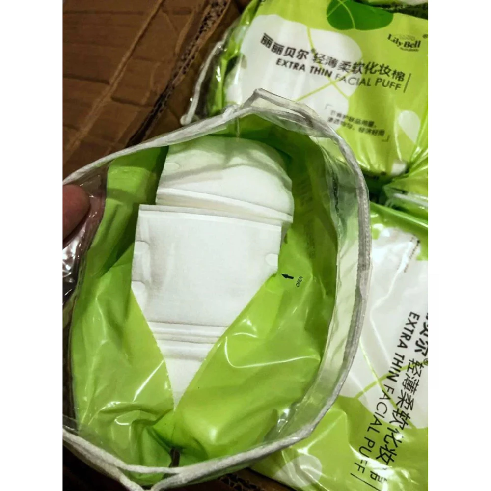 Bông tẩy trang LilyBell vỏ xanh 240 miếng