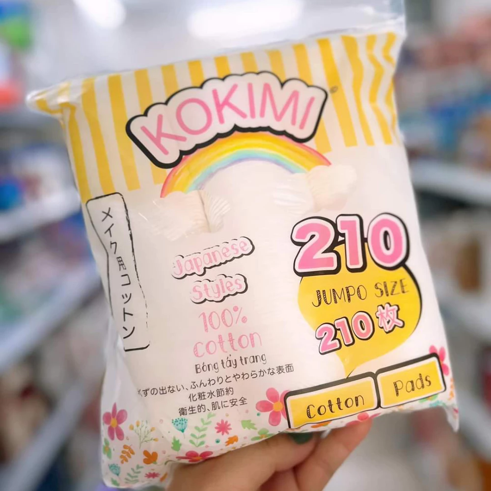 Bông tẩy trang Mihoo Kokimi bông tròn túi 155 miếng/210 miếng
