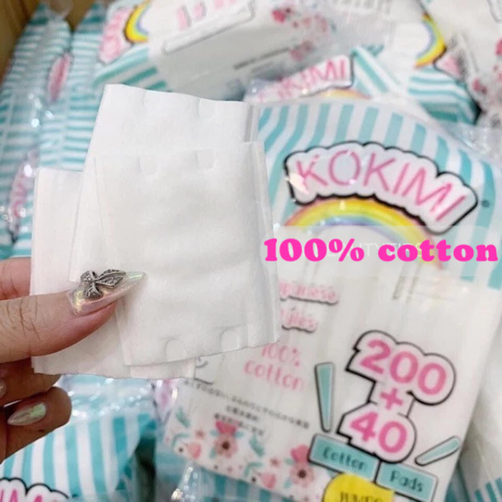 Bông tẩy trang Mihoo Kokimi bông vuông túi 240 Miếng