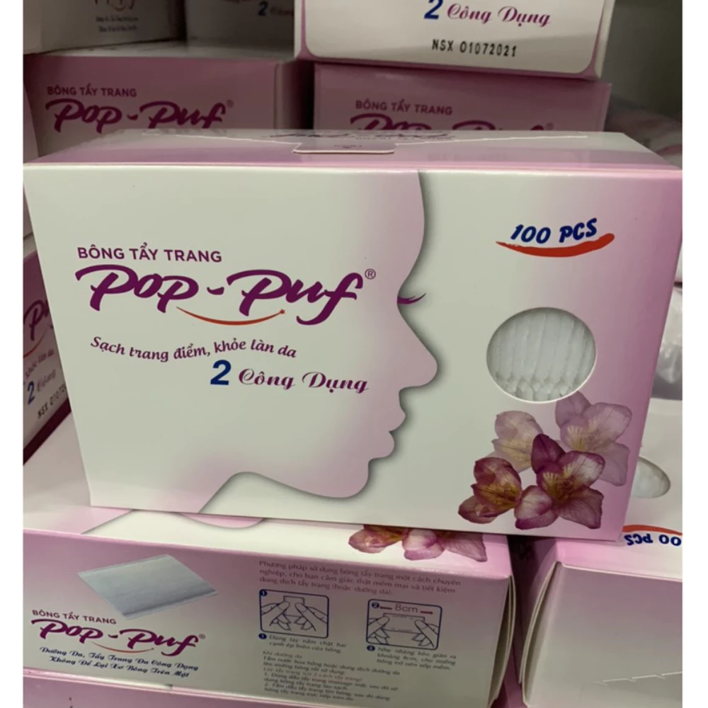 Bông tẩy trang Pop Puf Classic 100 miếng