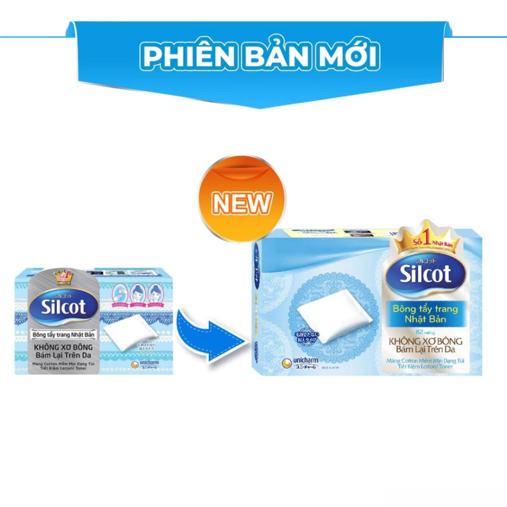 Bông tẩy trang Silcot cơ bản hộp 82 miếng