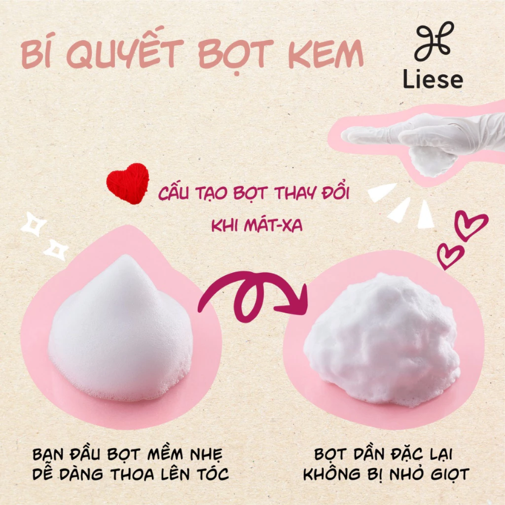 Bọt kem nhuộm tóc Liese màu nâu kẹo ngọt 180ml