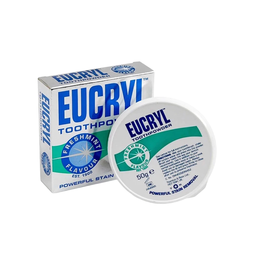 Bột làm trắng răng Eucryl hương bạc hà 50g