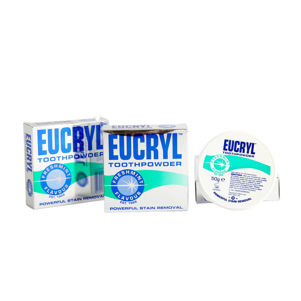 Bột làm trắng răng Eucryl hương bạc hà 50g