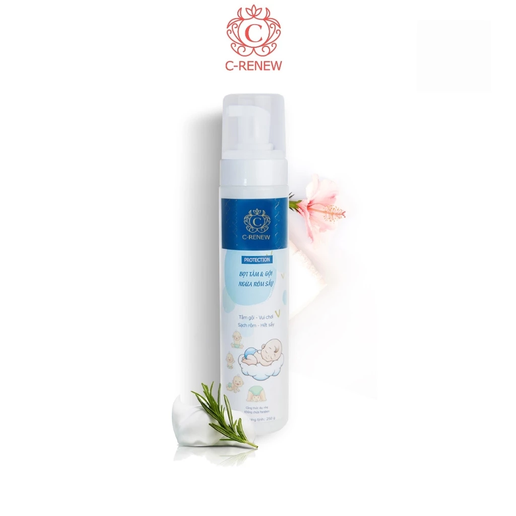 Bọt tắm gội C-Renew trị rôm sẩy cho bé 250ml