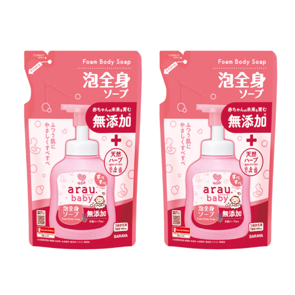 Bọt tắm gội thảo mộc Arau Baby - túi 400ml