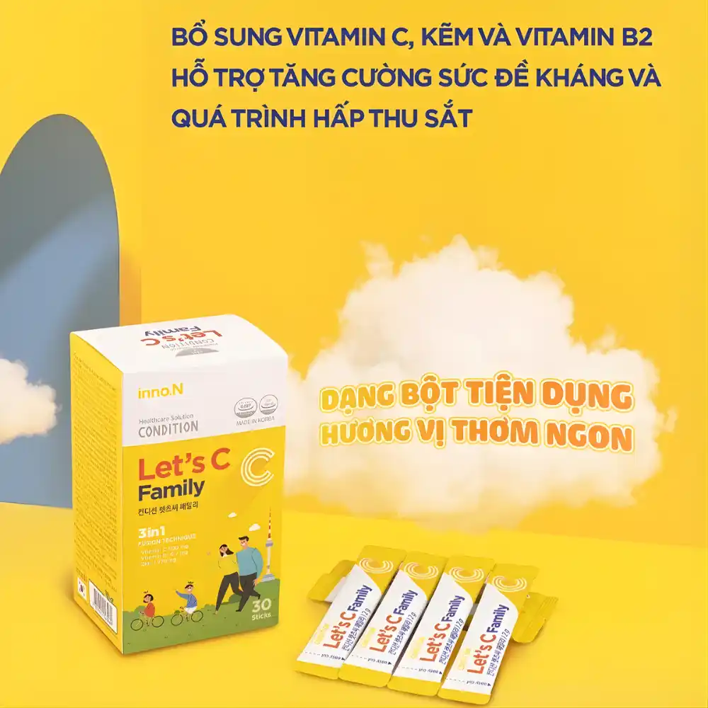 Bột uống bổ sung Vitamin C Condition Let’s C Family ( Hộp 30 gói)