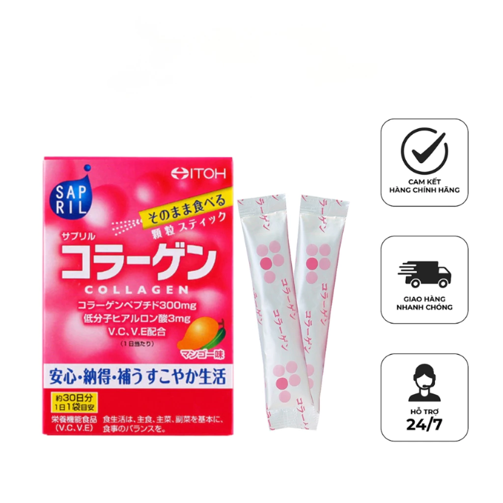 Bột uống Collagen Naris ITOH dưỡng sáng da 2gX30 gói