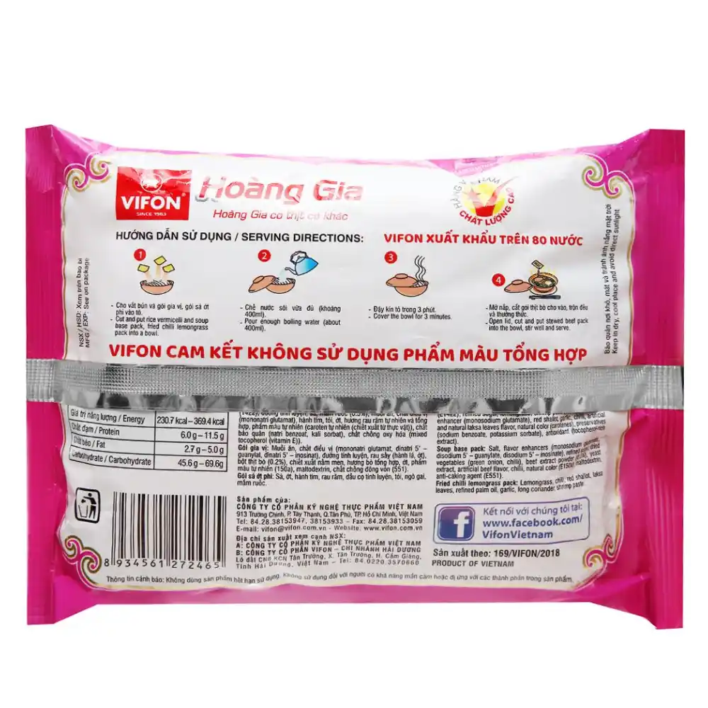 Bún bò Huế Vifon Hoàng Gia gói 120g