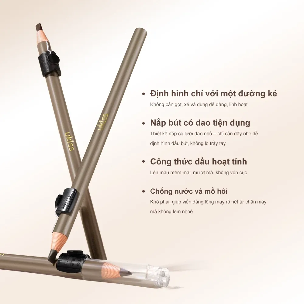 Bút chì kẻ mày Ukiss 3.8g (nhiều màu)