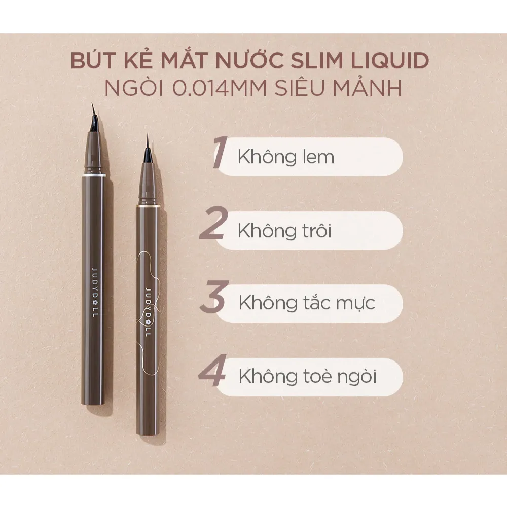 Bút kẻ mắt Judydoll Slim Liquid 0.4g (nhiều màu)