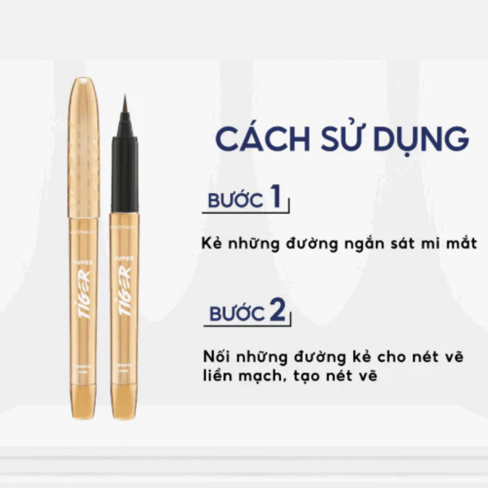 Bút kẻ mắt Lemonade Supertiger siêu mảnh- Black màu đen/Brown màu nâu 1g