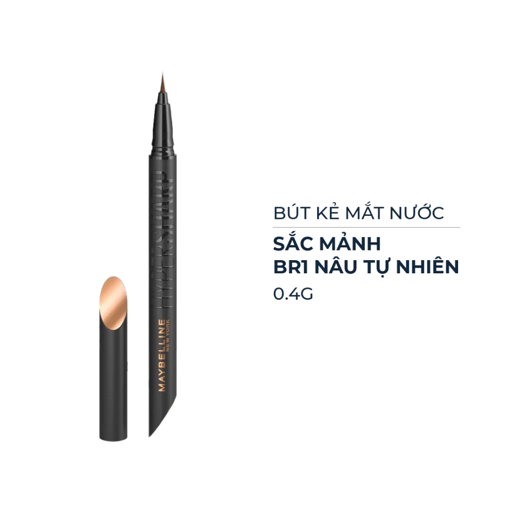 Bút kẻ mắt nước Maybelline sắc mảnh - BK 1 đen sắc sảo/BR 1 nâu tự nhiên 0.4g