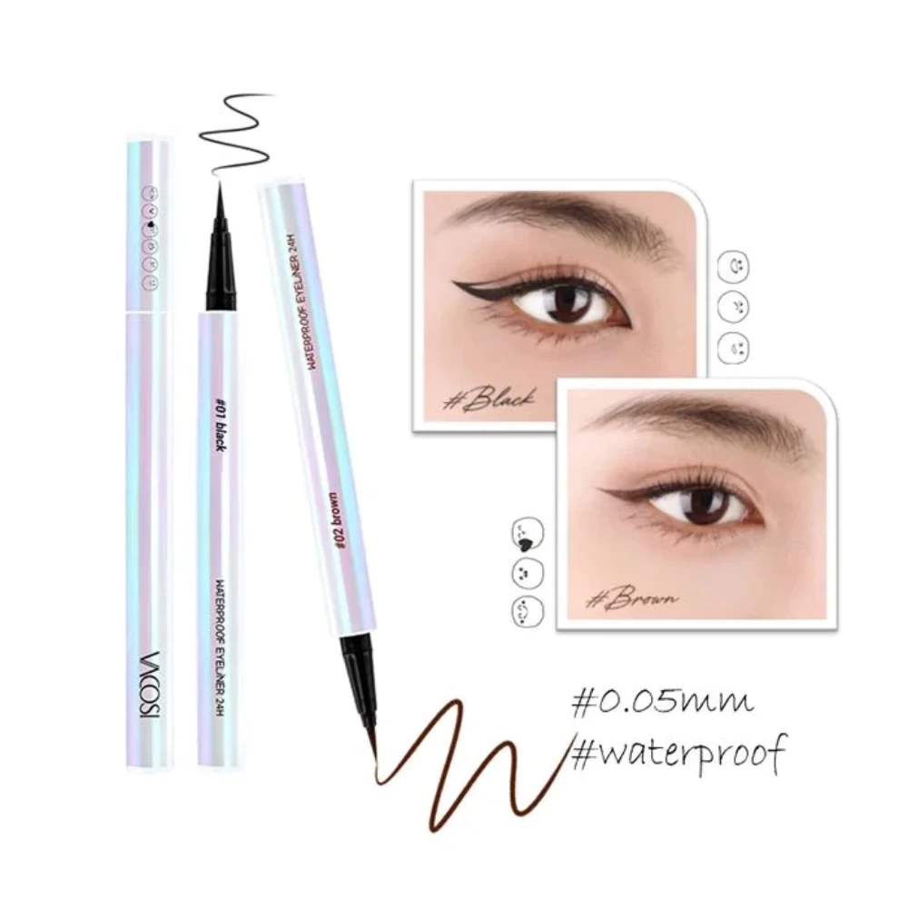 Bút kẻ mắt nước Vacosi 24h không lem - màu đen/màu nâu 0.6g