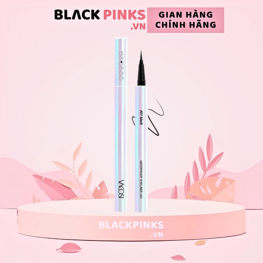 Bút kẻ mắt nước Vacosi 24h không lem - màu đen/màu nâu 0.6g