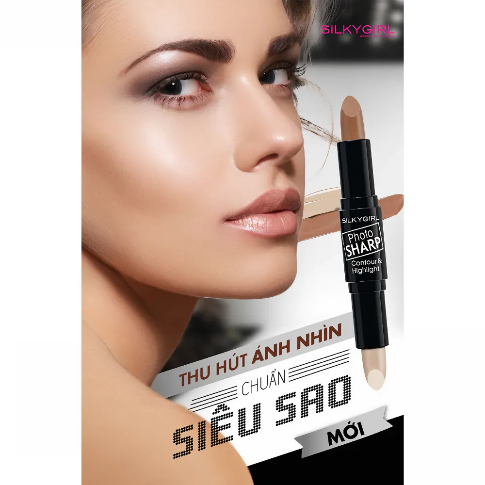 Bút tạo khối 2 đầu Silkygirl Photo Sharp 8g