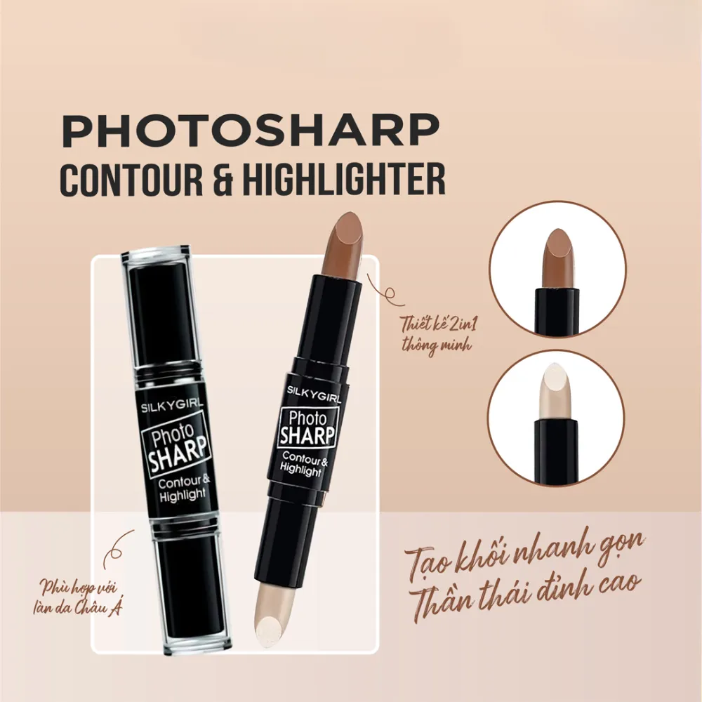 Bút tạo khối 2 đầu Silkygirl Photo Sharp 8g