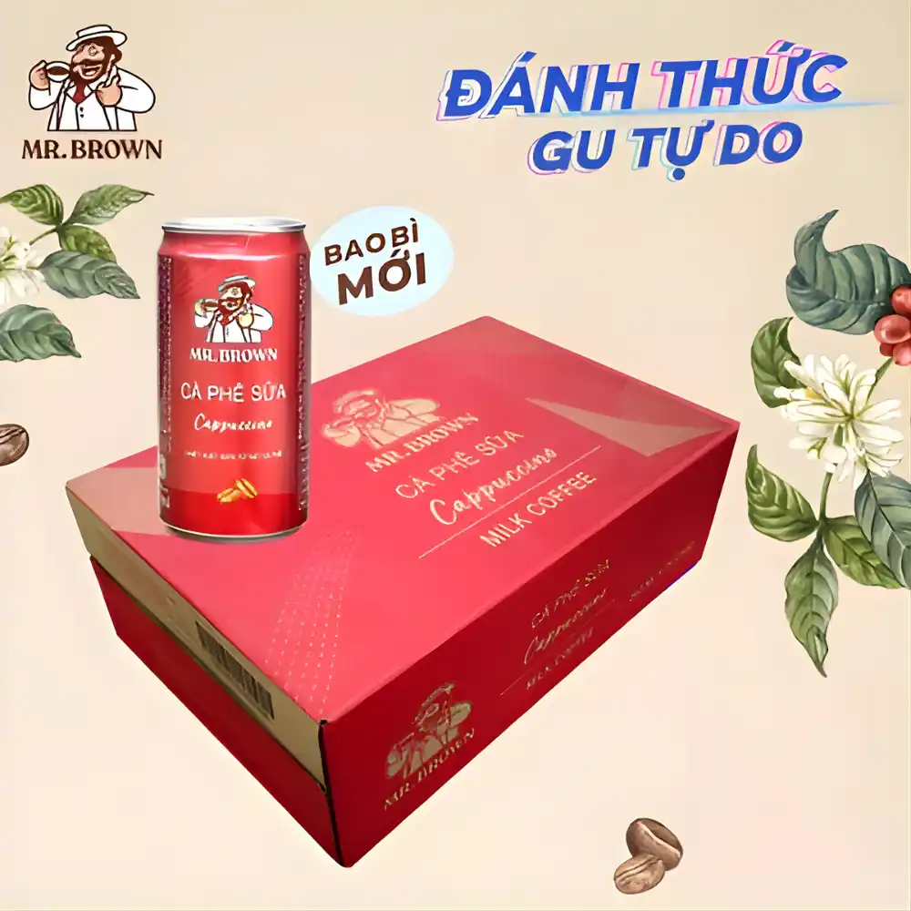Cà phê Mr.Brown Cappuccino lon 240ml