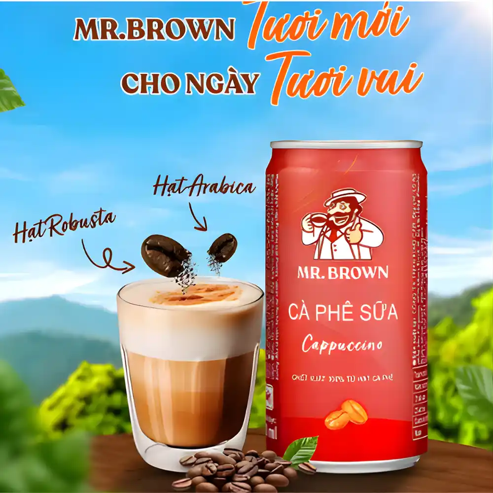 Cà phê Mr.Brown Cappuccino lon 240ml