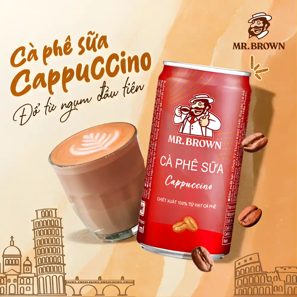 Cà phê Mr.Brown Cappuccino lon 240ml