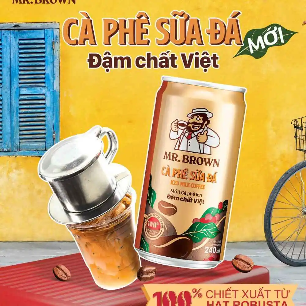 Cà phê sữa đá Mr.Brown lon 240ml