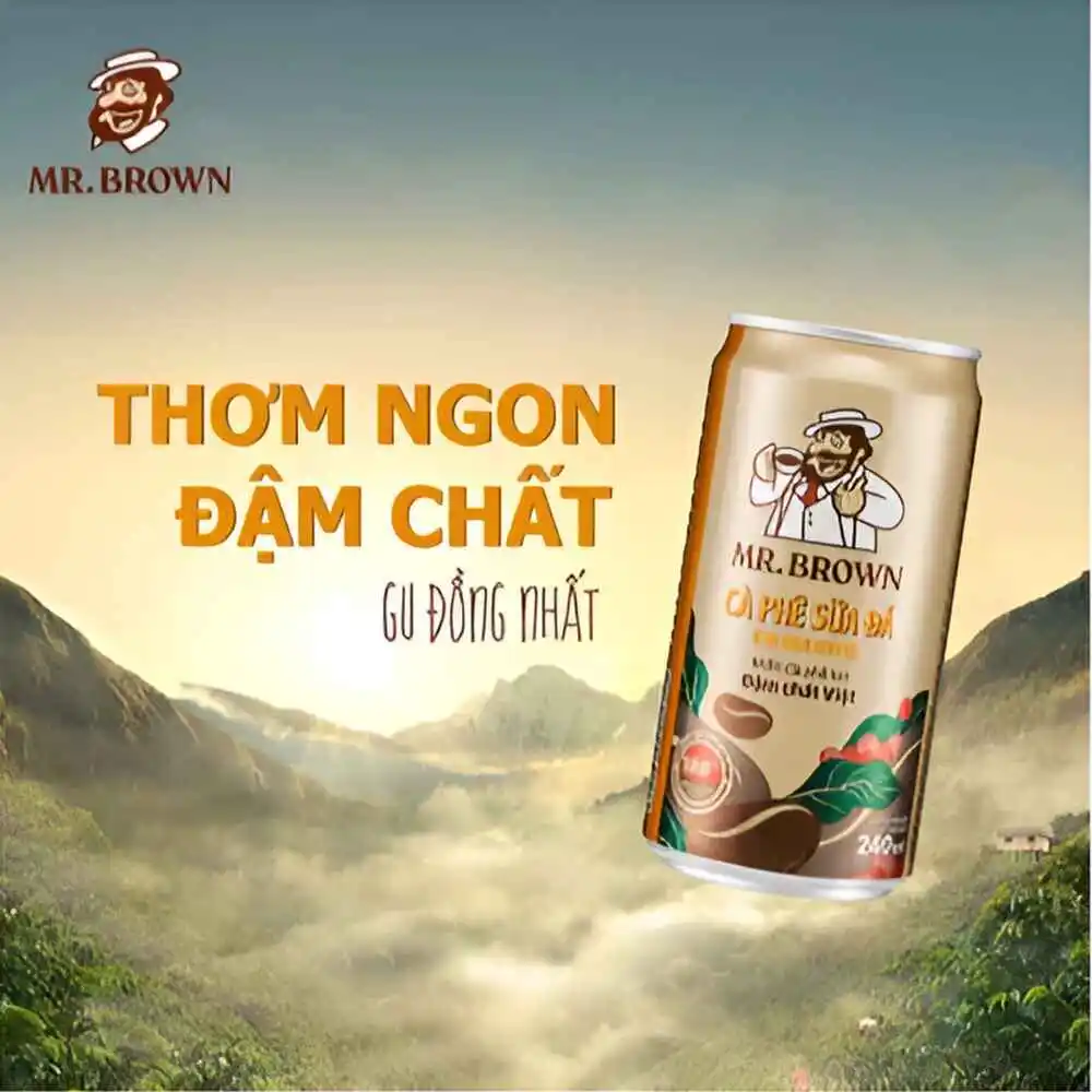 Cà phê sữa đá Mr.Brown lon 240ml