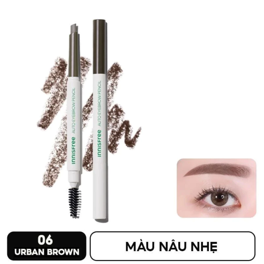 Chì kẻ chân mày Innisfree - màu 4 Ash Brown/màu 5 Espresso Brown/màu 6 Urban Brown 0.3g