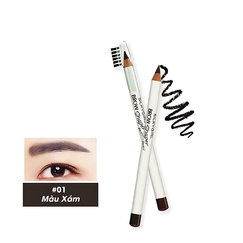 Chì kẻ chân mày kèm chổi Silkygirl Brow Shaper 1.14g