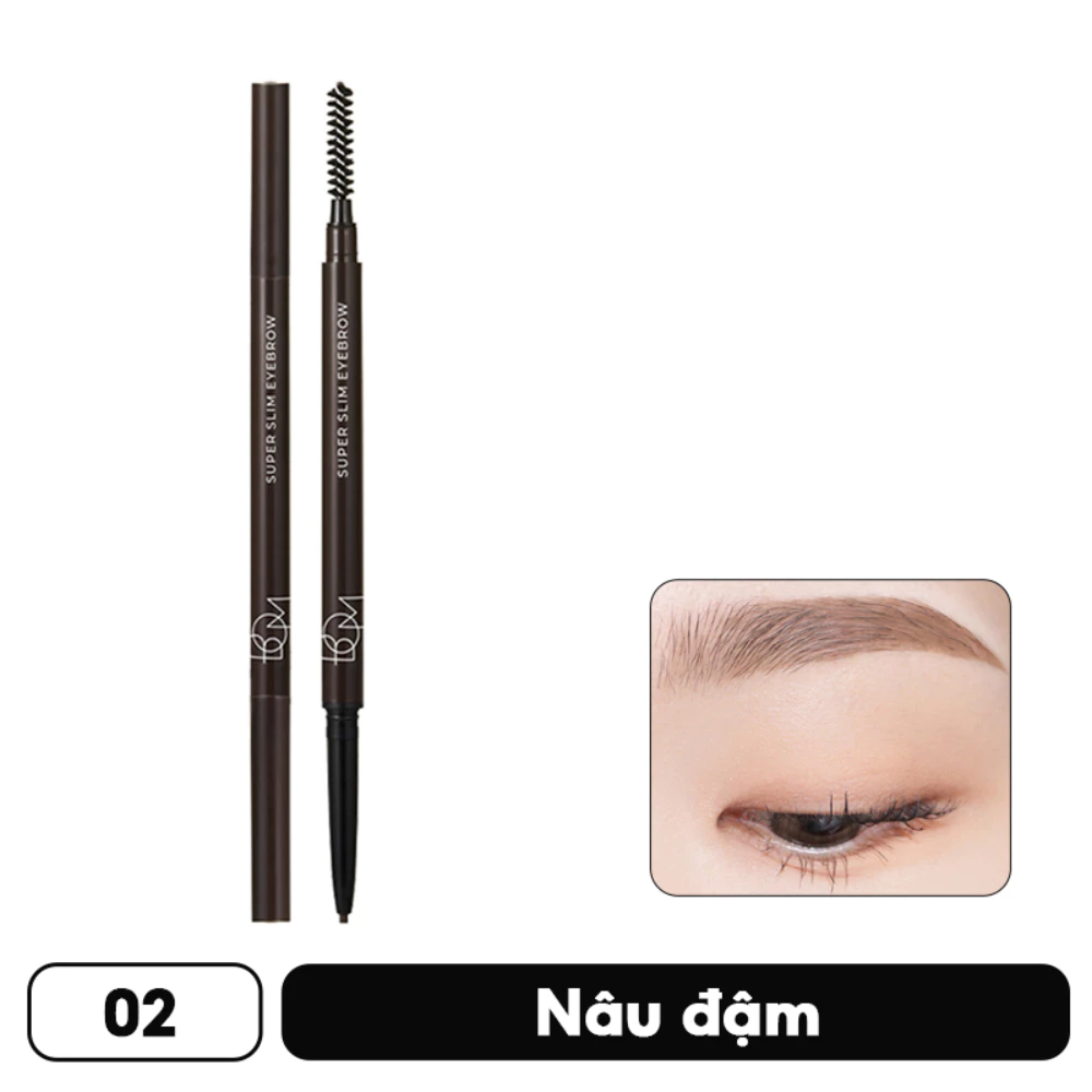 Chì kẻ mày B.O.M siêu mảnh - #01 nâu than/#02 nâu đậm/#03 nâu xám nhạt 0.1g