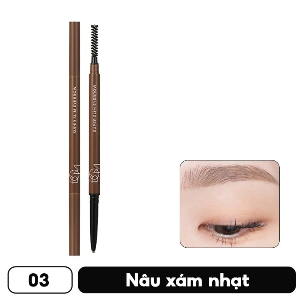 Chì kẻ mày B.O.M siêu mảnh - #01 nâu than/#02 nâu đậm/#03 nâu xám nhạt 0.1g