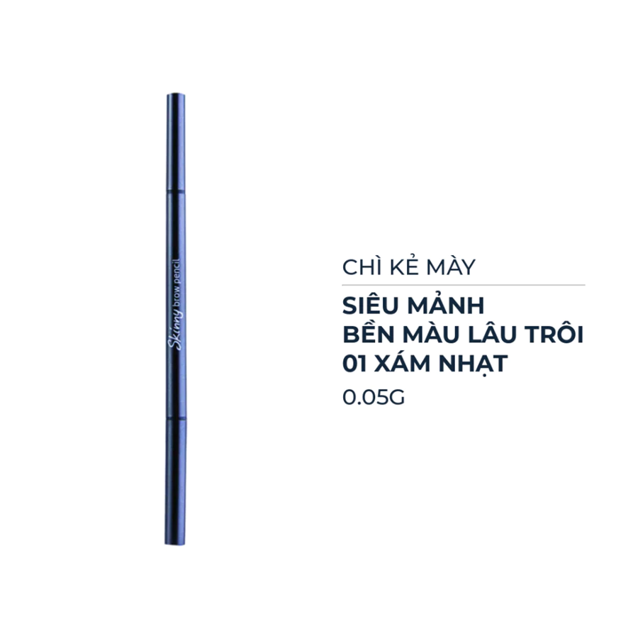 Chì kẻ mày Cathy Doll siêu mảnh - 01 xám nhạt/02 nâu đậm/03 chocolate nhạt/04 nâu cherry/05 gỗ gụ/06 nâu cà phê 0.05g