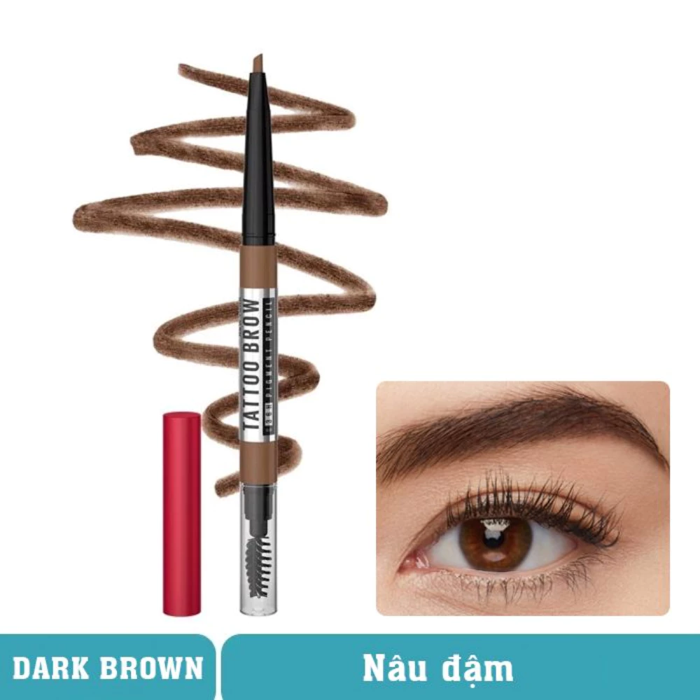 Chì kẻ mày Maybelline 36h lâu trôi 01 nâu đậm 0.25g