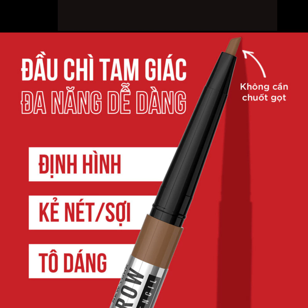 Chì kẻ mày Maybelline 36h lâu trôi 01 nâu đậm 0.25g