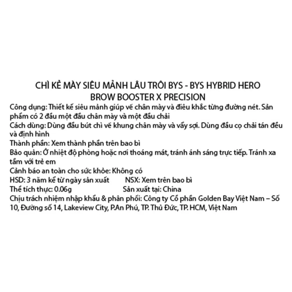 Chì kẻ mày Bys 0.06g