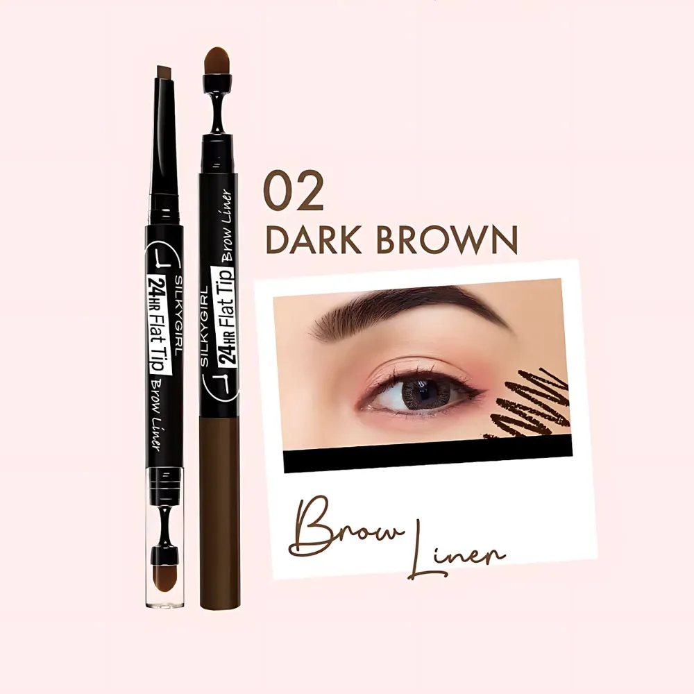 Chì kẻ mày hai đầu Silkygirl 24hr Flat Tip 0.15g