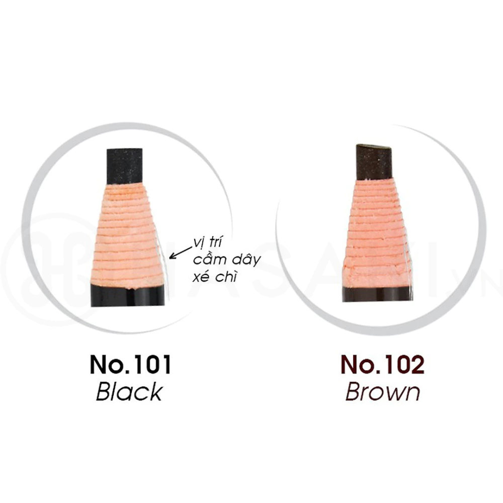 Chì kẻ mày xé Suri - 102 Brown màu nâu E271/101 Black màu đen E271/103 Light Brown màu nâu sáng E271