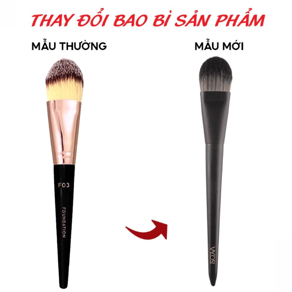 Cọ Vacosi bảng F nền/phủ/che khuyết điểm/tạo khối