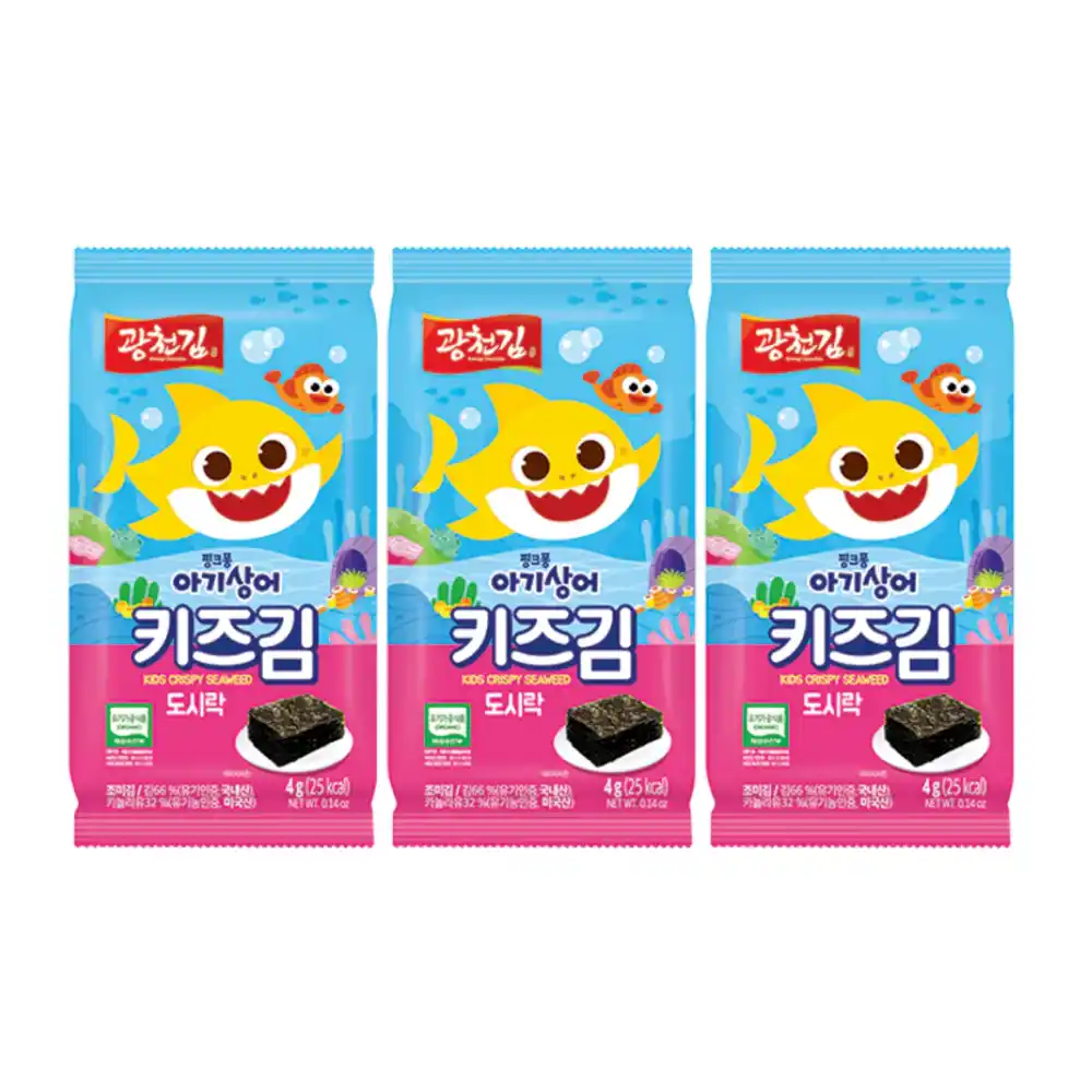 Combo 3/9 gói rong biển Organic Pink Fong 4g