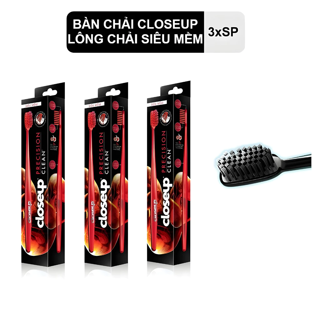 Combo 3 bàn chải đánh răng Closeup siêu mềm mảnh
