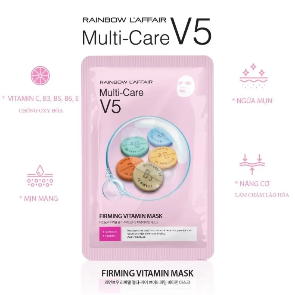 Hộp 10 miếng mặt nạ Rainbow L’affair Multi-care 25ml