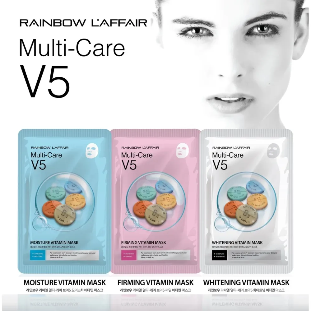 Hộp 10 miếng mặt nạ Rainbow L’affair Multi-care 25ml