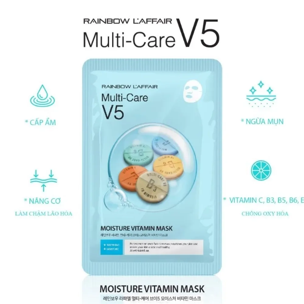 Hộp 10 miếng mặt nạ Rainbow L’affair Multi-care 25ml