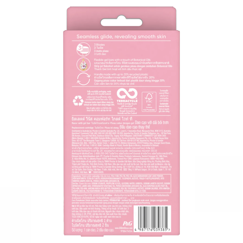 Dao cạo cho nữ Gilette Venus hoa Trà Trắng (1 cán + 2 lưỡi)