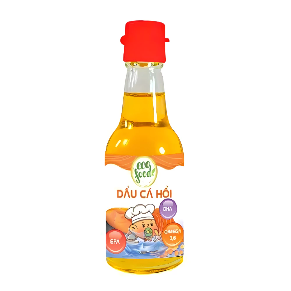 Dầu cá hồi nguyên chất Ecofood 60ml dành cho trẻ từ 6 tháng tuổi