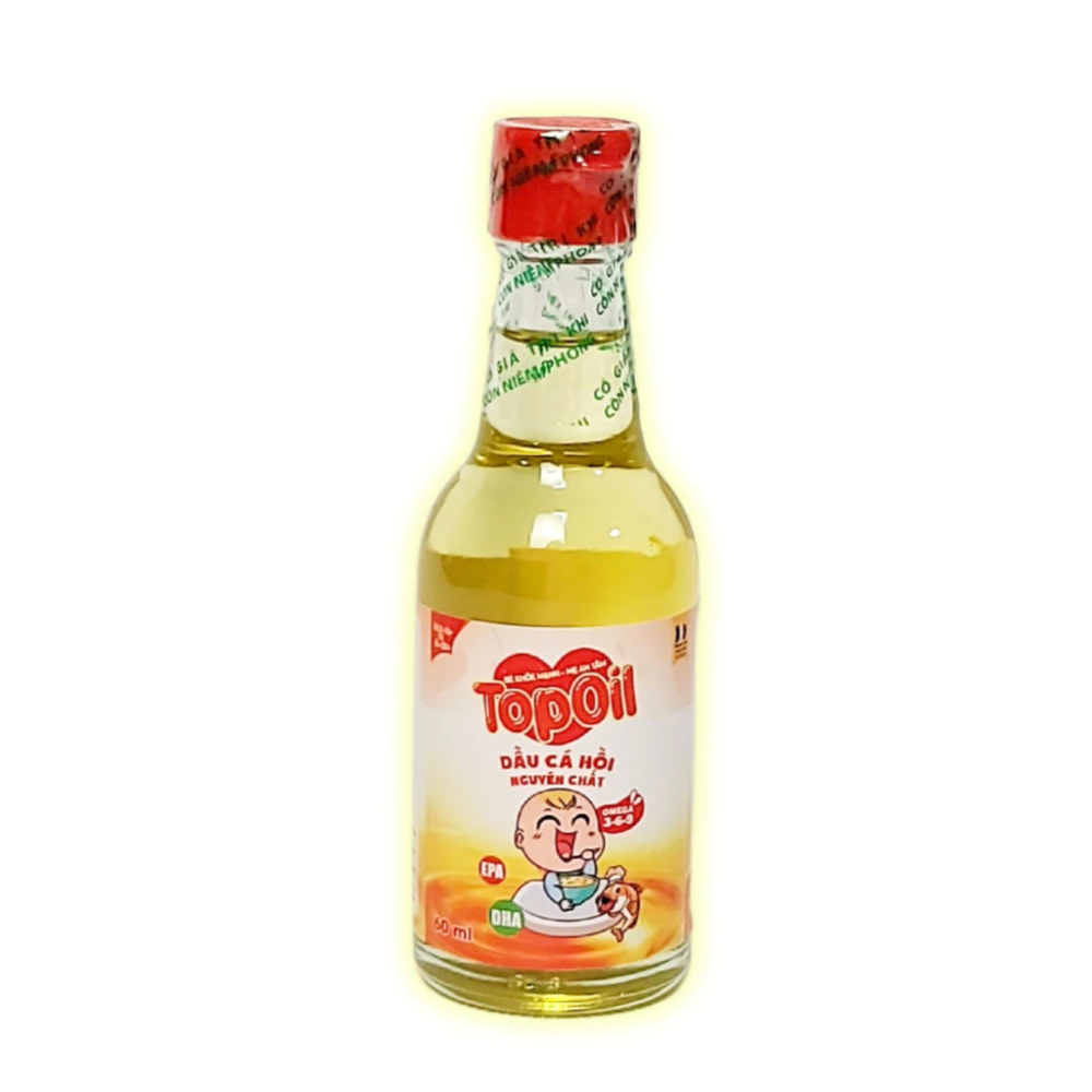 Dầu cá hồi nguyên chất Topoil 60ml/100ml dành cho bé từ 6 tháng tuổi