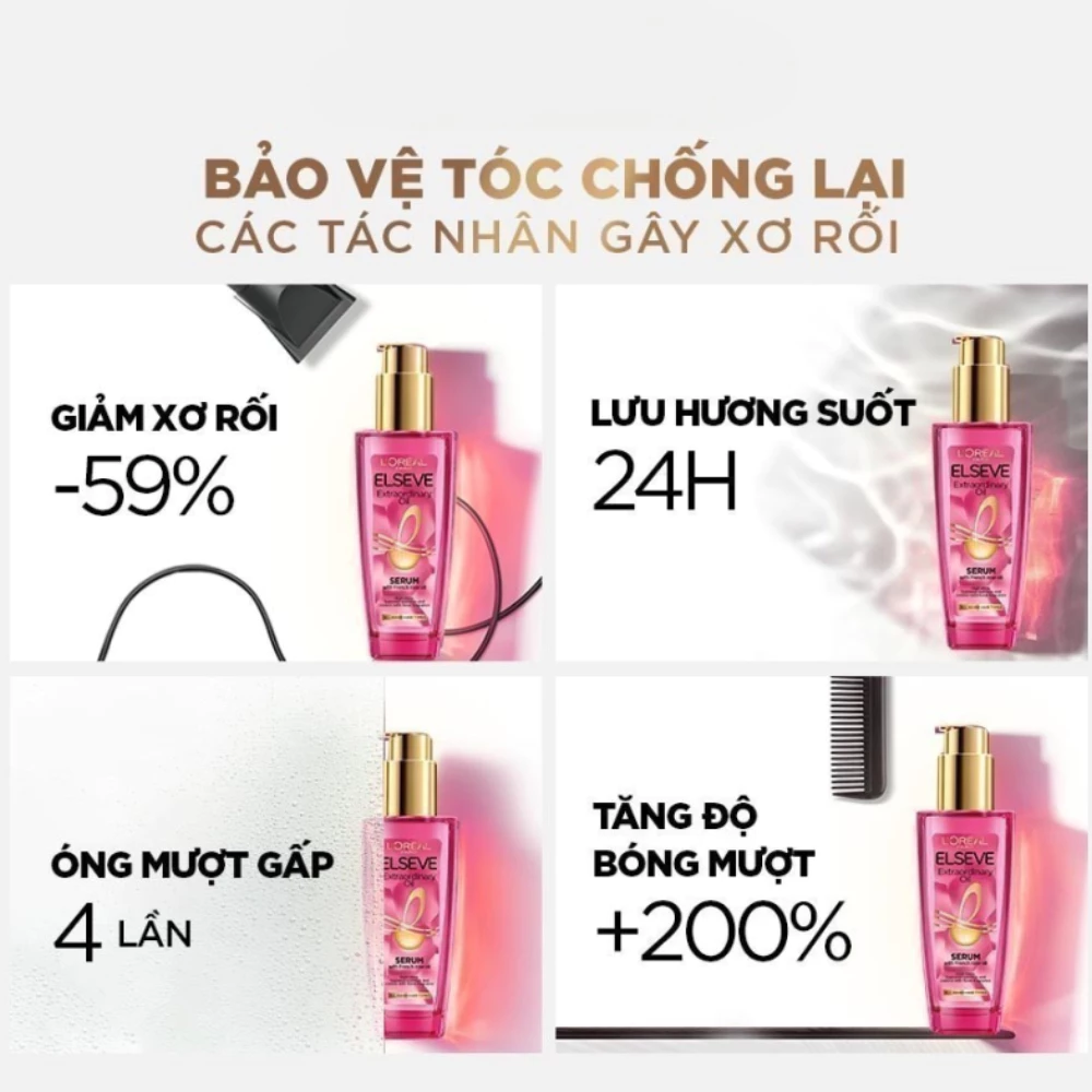 Dầu dưỡng tóc L’Oréal chiết xuất hoa hồng 100ml
