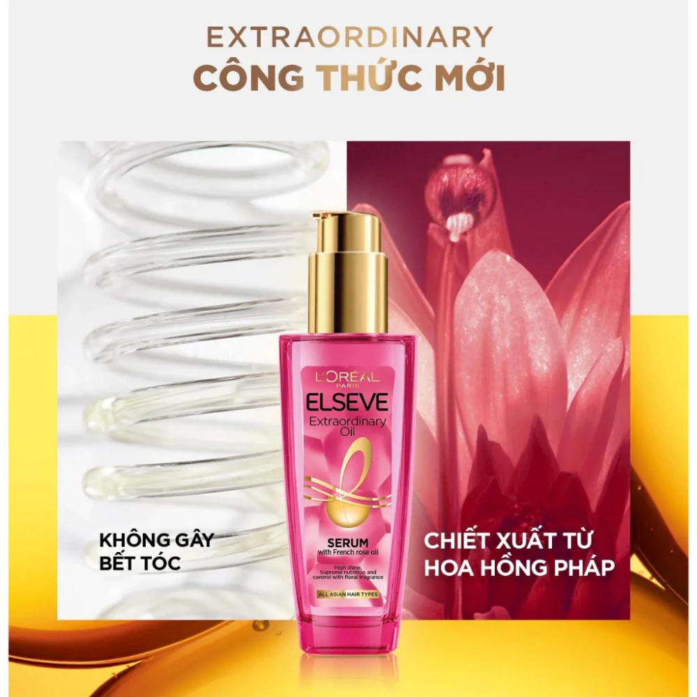 Dầu dưỡng tóc L’Oréal chiết xuất hoa hồng 100ml