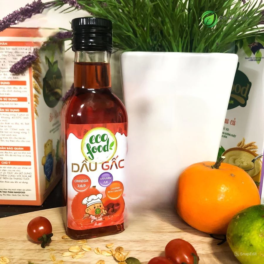 Dầu gấc nguyên chất Ecofood 150ml dành cho bé từ 6 tháng tuổi