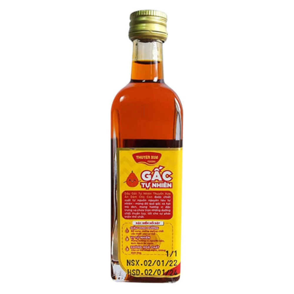 Dầu gấc tự nhiên Thuyền Xưa 65ml dành cho bé từ 6 tháng tuổi